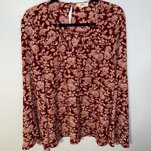 Floral Long-Sleeve Blouse